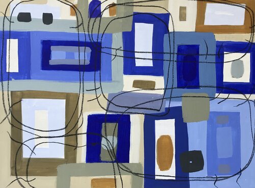 Territories Blue #1 von Jaye Alison, Malerei kaufen auf Singulart