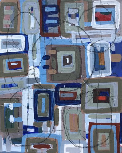 Territories Blue 000 di Jaye Alison, Pittura in vendita su Singulart