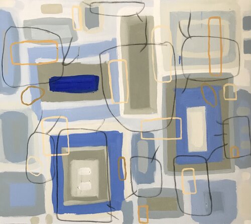 Territories Blue 5 di Jaye Alison, Pittura in vendita su Singulart