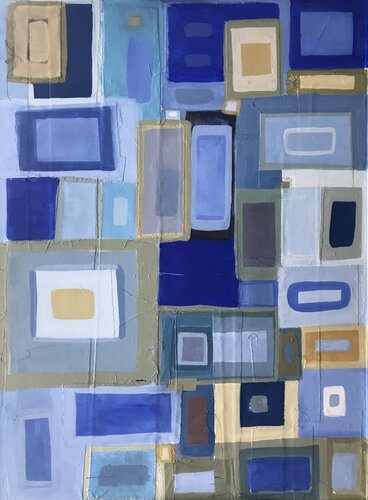 Territories Blue 4 de Jaye Alison, Pintura a la venta en Singulart