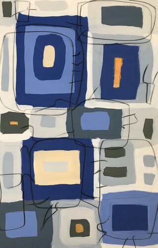 Blue Equation de Jaye Alison, Pintura a la venta en Singulart