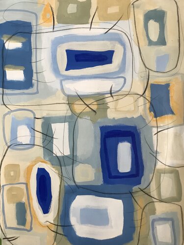 Blue in a White Sea von Jaye Alison, Malerei kaufen auf Singulart