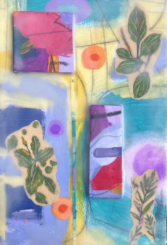 Homage to Hilma (af Klint, What Stands Behind the Flowers-Exhibition) van Jaye Alison, Schilderij te koop op Singulart