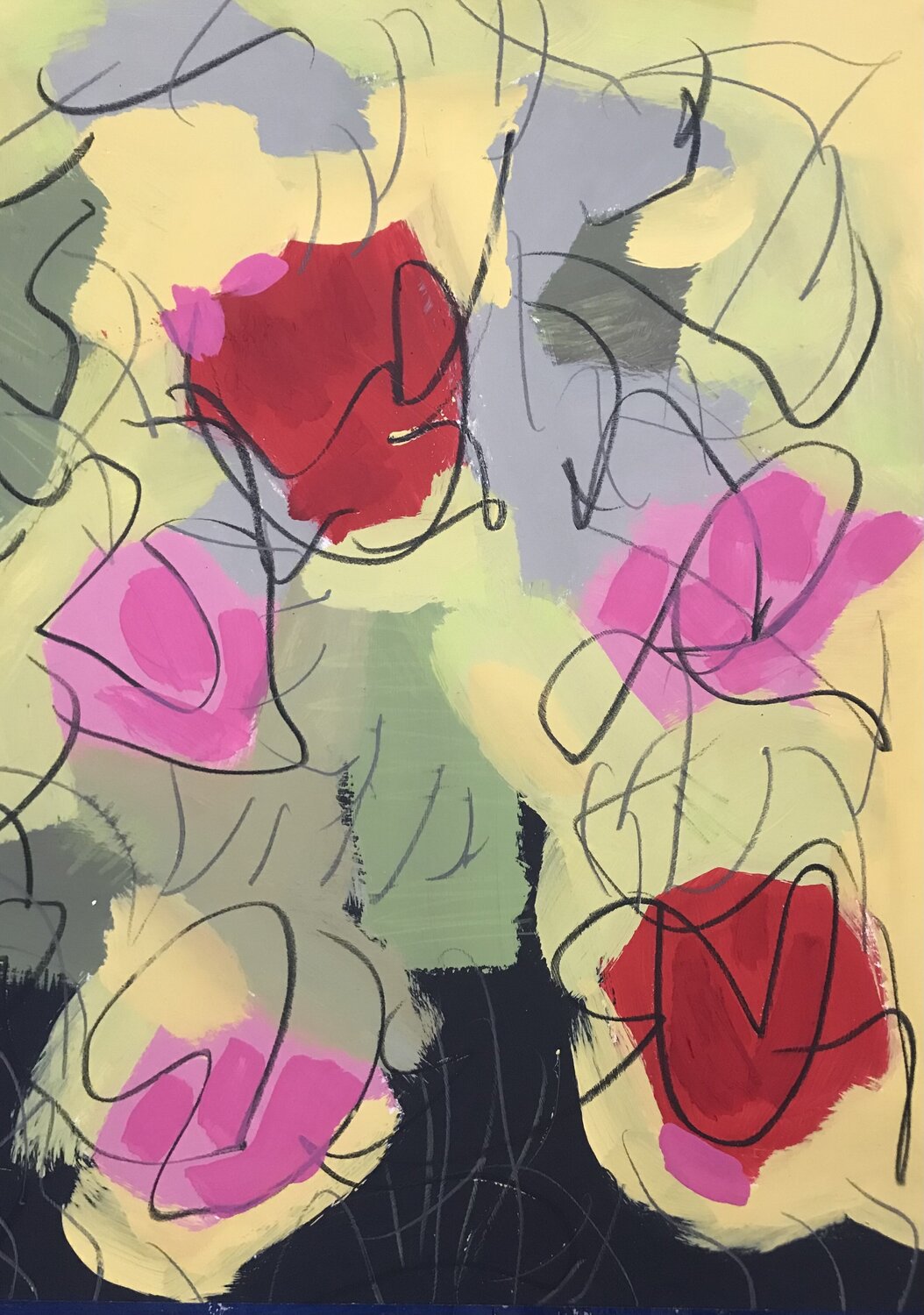Le Jardin IV (with my grandmother Mamie) Jaye Alison Werk auf Papier zu verkaufen