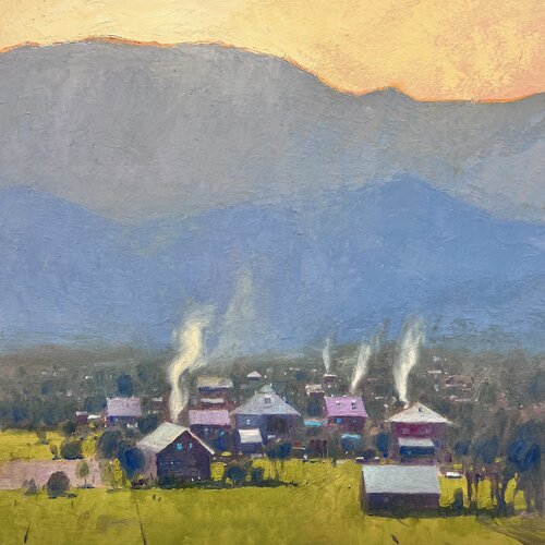 Carpathian smoke van Andrii Kovalyk, Schilderij te koop op Singulart