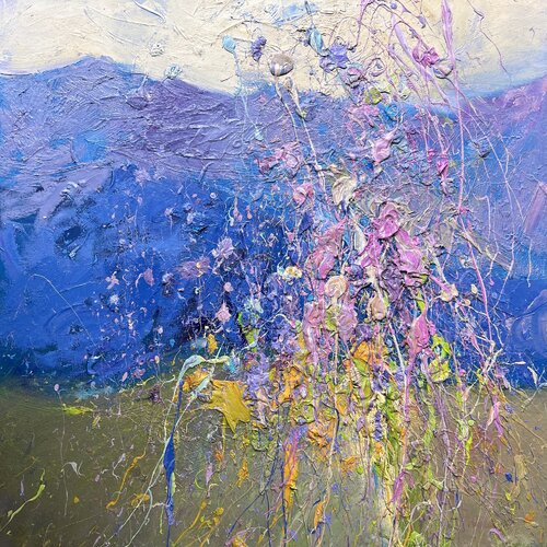 Abstract landscape Carpathians Mountains di Andrii Kovalyk, Pittura in vendita su Singulart
