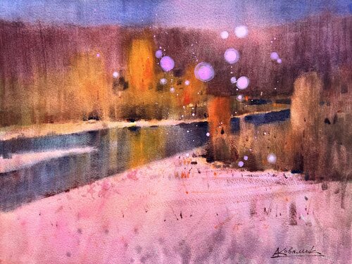 Romantic mood of nature di Andrii Kovalyk, Pittura in vendita su Singulart
