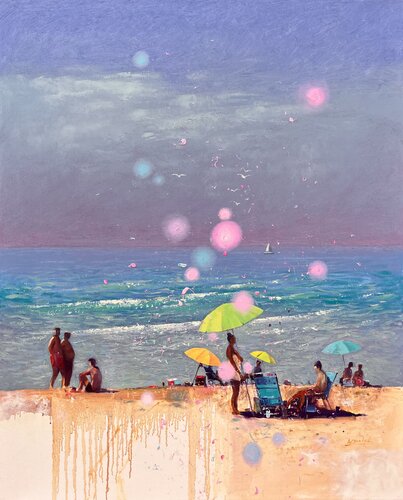 Summer memories from vacations in the south of Spain di Andrii Kovalyk, Pittura in vendita su Singulart