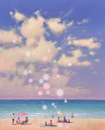 Joyful Summer Day at Sea di Andrii Kovalyk, Pittura in vendita su Singulart
