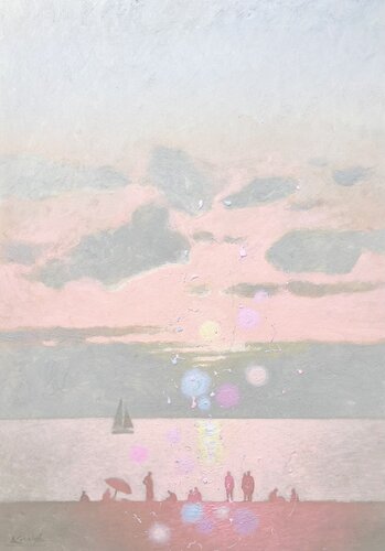 Quiet Evening at Sea di Andrii Kovalyk, Pittura in vendita su Singulart