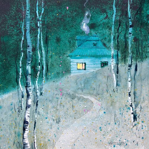 Night Silence van Andrii Kovalyk, Schilderij te koop op Singulart