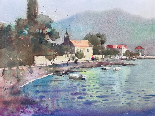 The Silence of the Coast van Andrii Kovalyk, Werk op papier te koop op Singulart