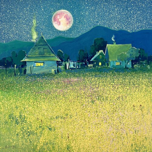 Moonlit Silence van Andrii Kovalyk, Schilderij te koop op Singulart