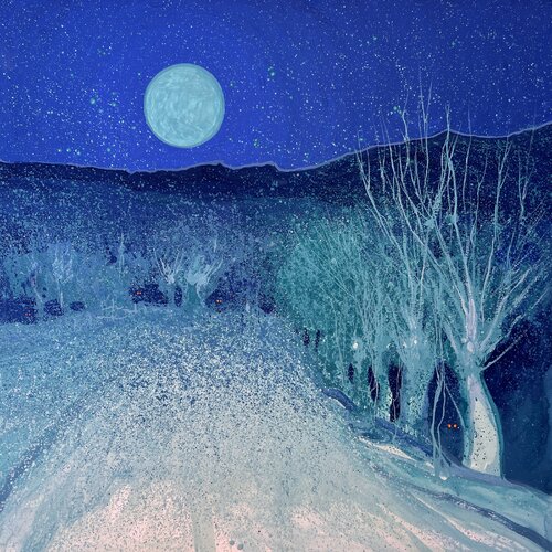 Magic of a Moonlit Night by Andrii Kovalyk, Painting for Sale on Singulart