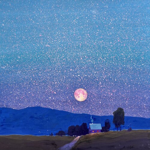 Magic of the Carpathian Twilight di Andrii Kovalyk, Pittura in vendita su Singulart