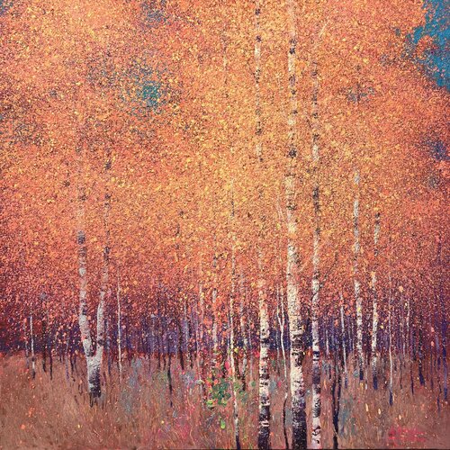 Golden Autumn van Andrii Kovalyk, Schilderij te koop op Singulart