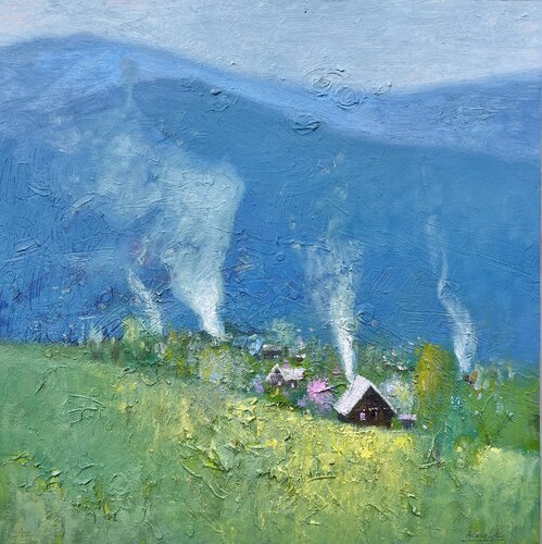Spring in the Carpathians von Andrii Kovalyk, Malerei kaufen auf Singulart