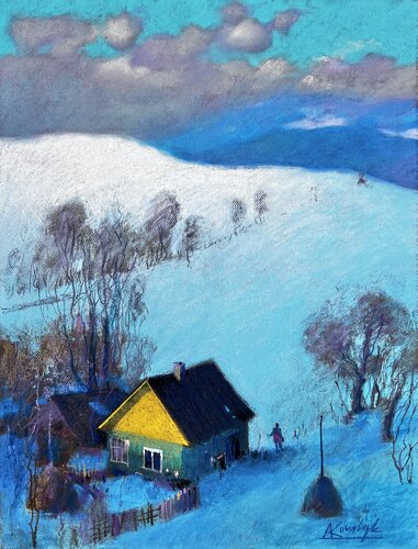 Carpathian Silence par Andrii Kovalyk, Peinture en vente sur Singulart