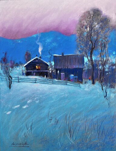 Breath of Winter in the Carpathians von Andrii Kovalyk, Malerei kaufen auf Singulart