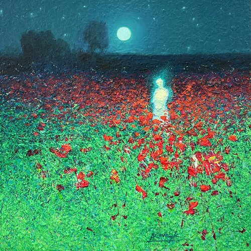 Moonlit Night #4 by Andrii Kovalyk, Painting for Sale on Singulart