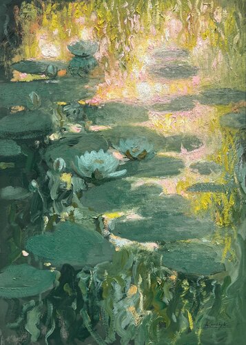 Water Lilies IV de Andrii Kovalyk, Obra en papel a la venta en Singulart
