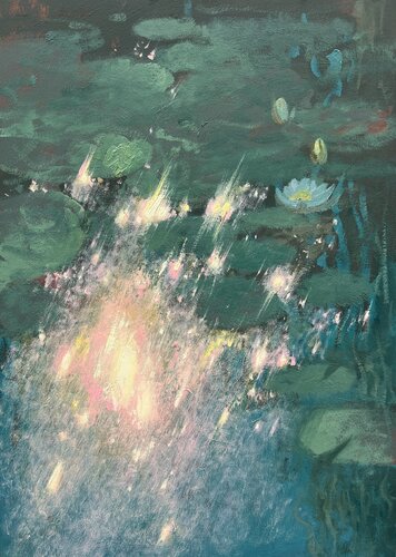 Water Lilies VI de Andrii Kovalyk, Obra en papel a la venta en Singulart