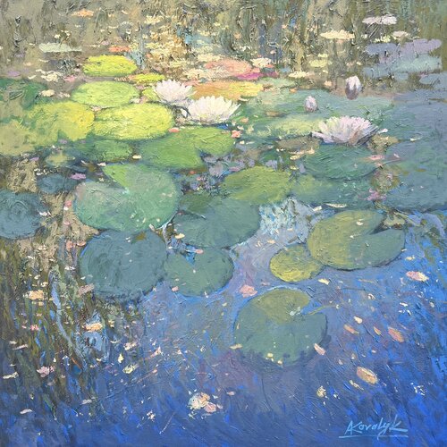 Water Lilies and Light von Andrii Kovalyk, Malerei kaufen auf Singulart