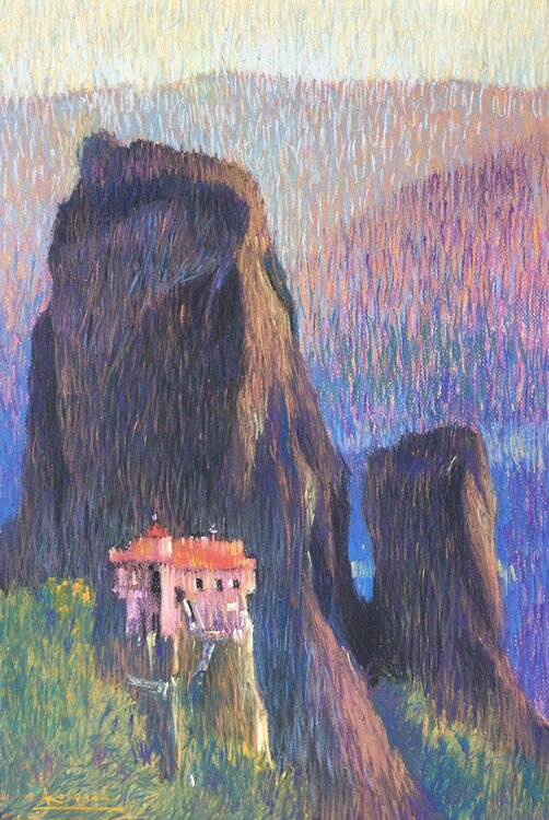 View of the ancient Orthodox monastery in Meteora in Greece Andrii Kovalyk