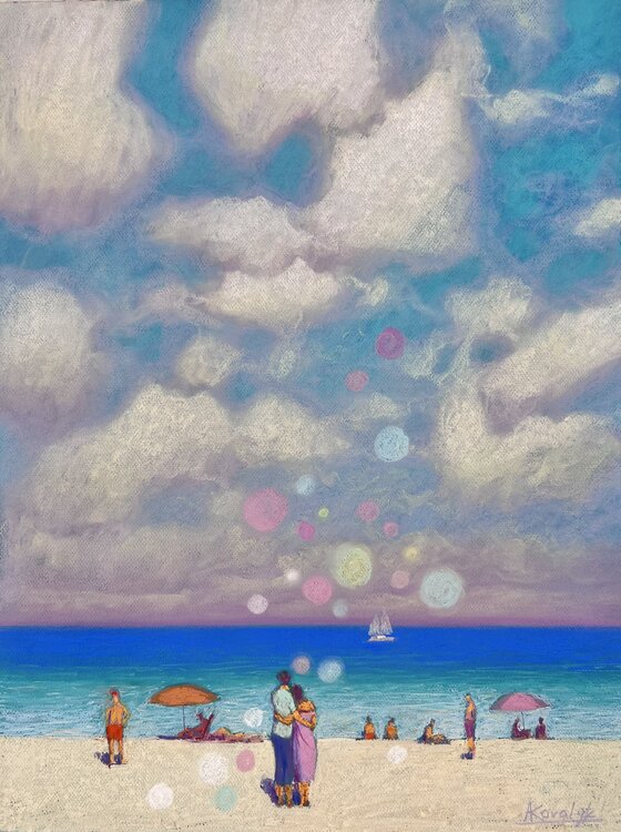 Joyful Meeting of Lovers on the Seashore Andrii Kovalyk