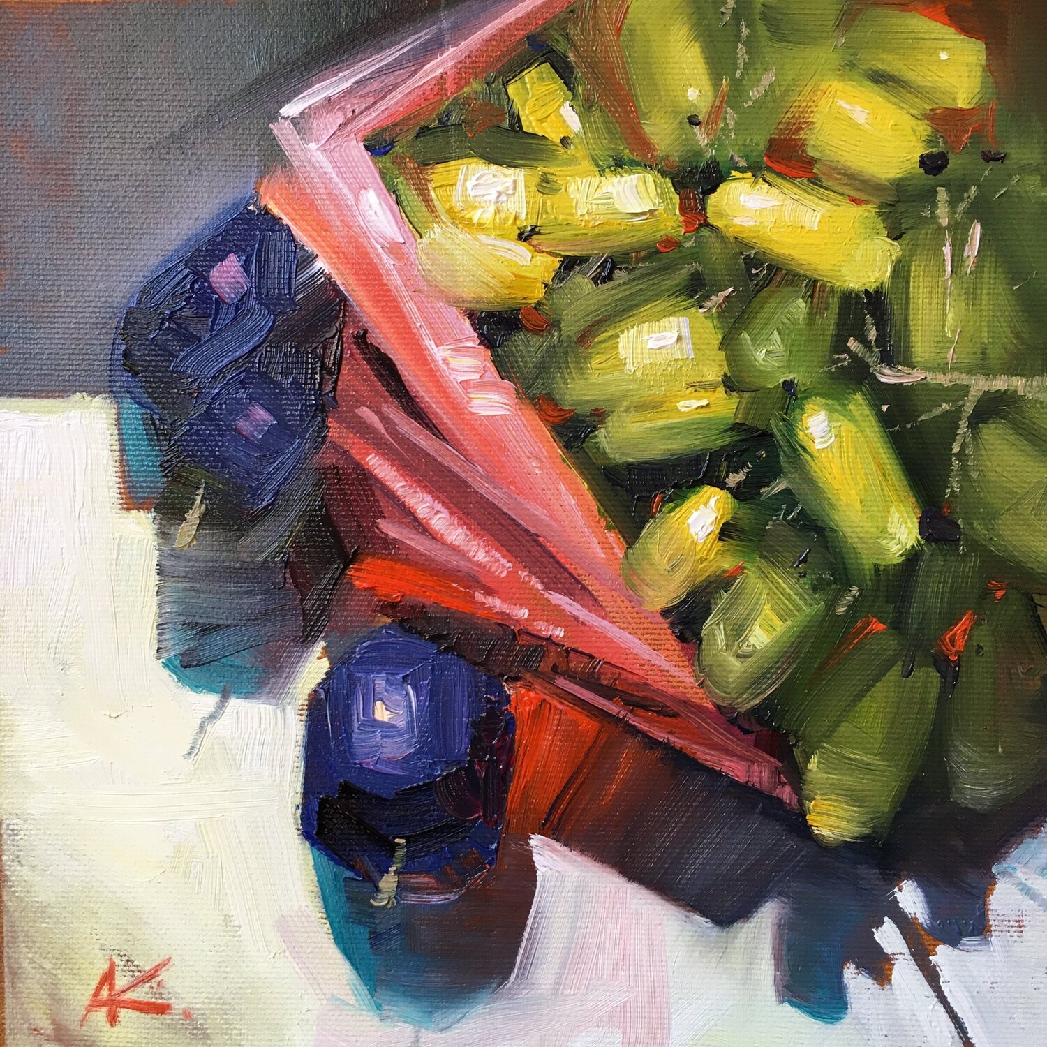 Still life with grapes and plums Andrii Kovalyk