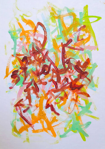 Get lost in the fields van Sara Voss, Schilderij te koop op Singulart