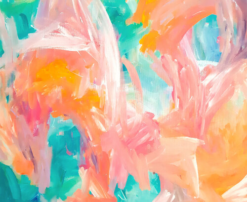 Somewhere between desperate and divine van Sara Voss, Schilderij te koop op Singulart