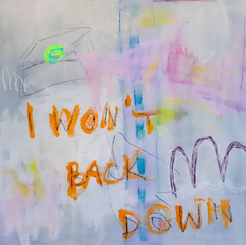 I won't back down van Sara Voss, Schilderij te koop op Singulart