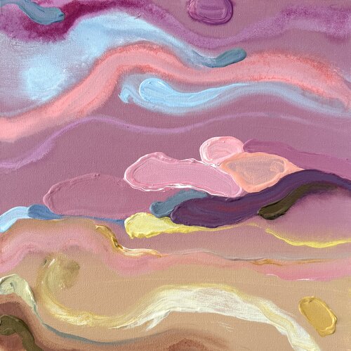Burgundy Sky by Daria Borisova, Painting for Sale on Singulart