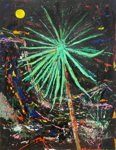 Palm 5, Contemporary Painting di Matt Higgins, Pittura in vendita su Singulart