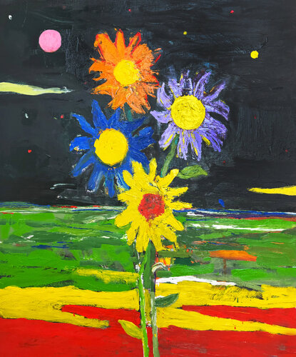 Cosmic Blossoms van Matt Higgins, Schilderij te koop op Singulart