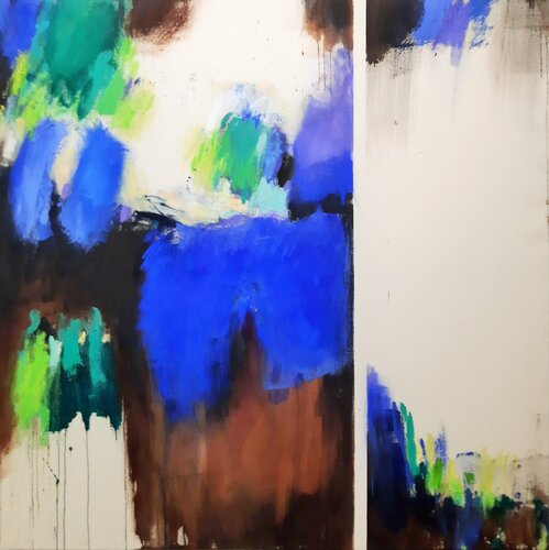 Bretagne 3 trace mémoire dimension van Michèle BARANGE, Schilderij te koop op Singulart