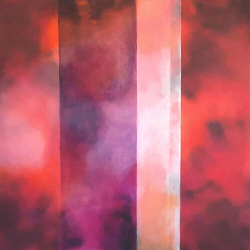 Construction rouge van Michèle BARANGE, Schilderij te koop op Singulart