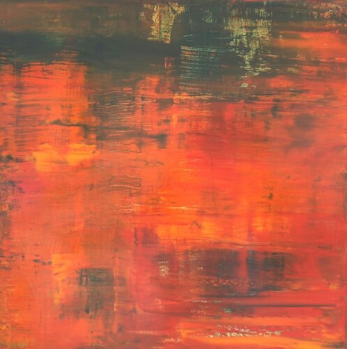 reflets, coucher de soleil à Belle-Ile van Michèle BARANGE, Schilderij te koop op Singulart