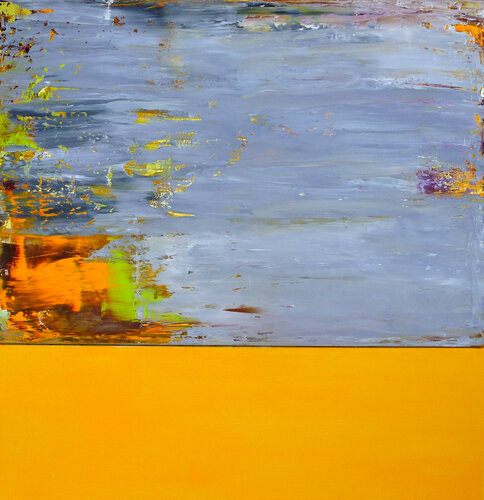 Vibration grise van Michèle BARANGE, Schilderij te koop op Singulart