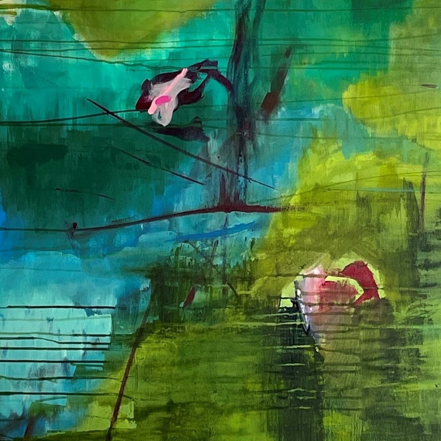 Der blaue Garten der Sehnsucht von Andrea Langensiepen (2022) Malerei