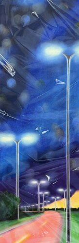 Blue-Tinted Glasses de Angela Wichmann, Pintura a la venta en Singulart