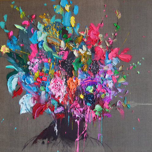 Flower foam van Marc Gonz, Schilderij te koop op Singulart