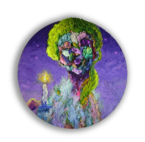 Candle girl van Marc Gonz, Schilderij te koop op Singulart