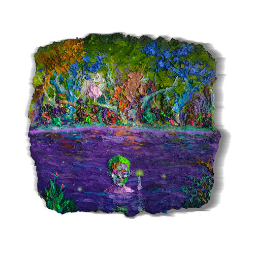 Jungle candle boy van Marc Gonz, Schilderij te koop op Singulart