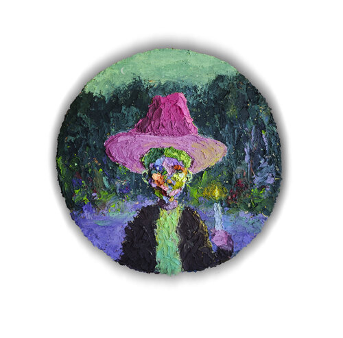 The man with the pink hat van Marc Gonz, Schilderij te koop op Singulart