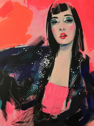 Party Girl di Liliya Nikolova, Pittura in vendita su Singulart