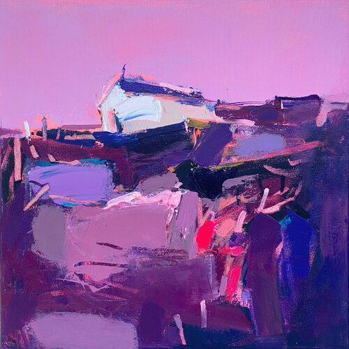 Pink sky di Liliya Nikolova, Pittura in vendita su Singulart