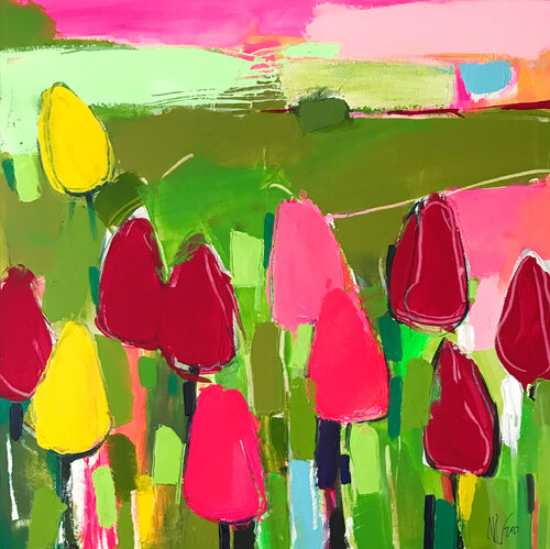Tulips di Liliya Nikolova, Pittura in vendita su Singulart