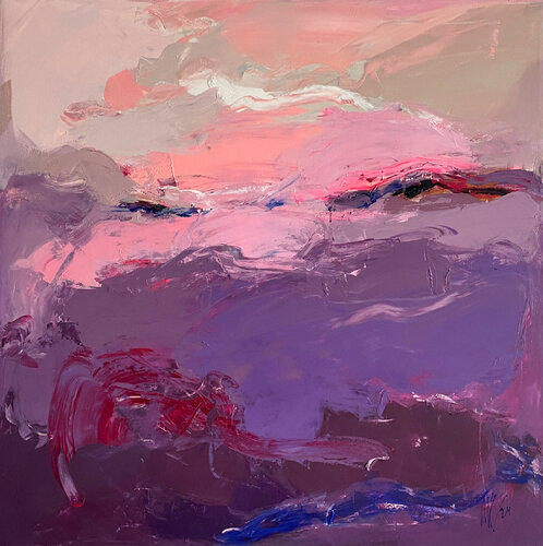 Wo Himmel die Erde berührt di Liliya Nikolova, Pittura in vendita su Singulart